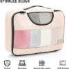 Veken 8 Set Packing Cubes for Travel, Gifts for Women Mom, Carry on Suitcase Organizer Bags for Luggage with Hanging Toiletry Bag and Shoe Bag, Travel Essentials Travel Accessories for Cruise Ship - Image 4