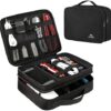 MATEIN Electronics Organizer Travel Case, Water Resistant Cable Organizer Bag for Travel Essentials, Tech Gifts for Men, Storage Bag as Accessories for Phone, Cord, Tablet, Black