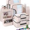 Veken 8 Set Packing Cubes for Travel, Gifts for Women Mom, Carry on Suitcase Organizer Bags for Luggage with Hanging Toiletry Bag and Shoe Bag, Travel Essentials Travel Accessories for Cruise Ship